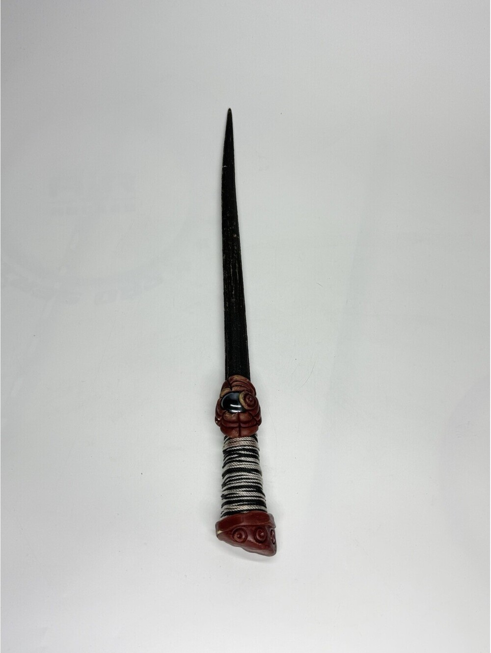 Handmade Fantasy Wizard Wand 15” INS Signed Stone Cord Wrapped Artisan OOAK